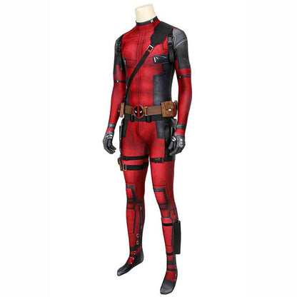 Deadpool Jumpsuit Cosplay Costume Full Set for Halloween