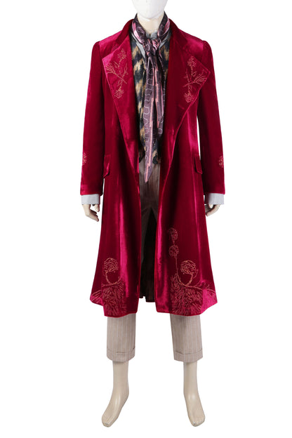 Charlie and the Chocolate Factory Willy Wonka Cosplay Costume Suit for Halloween