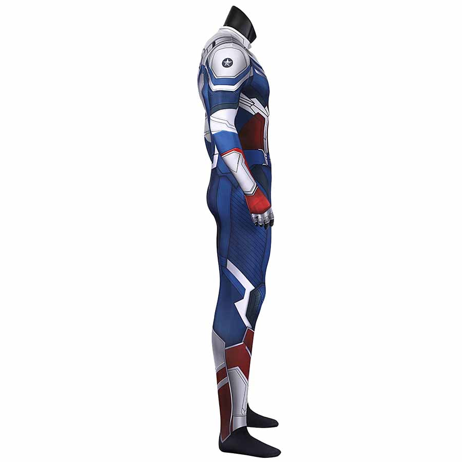 The Falcon and The Winter Soldier Sam Wilson New Captain America Jumpsuit Cosplay Costume for Halloween