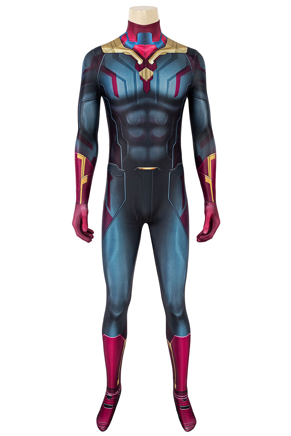 Avengers: Infinity War Vision Jumpsuit Cosplay Costume for Halloween