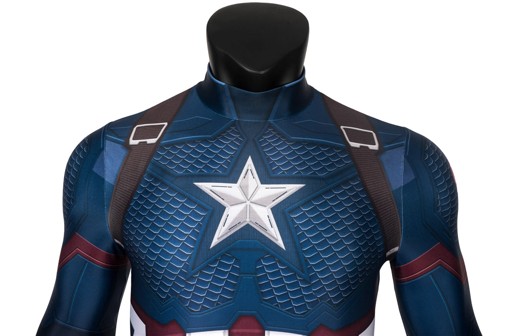 Avengers: Endgame Captain America Steve Rogers Jumpsuit Cosplay Costume for Halloween