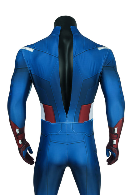 The Avengers 1 Captain America Steve Rogers Jumpsuit Cosplay Costume for Halloween