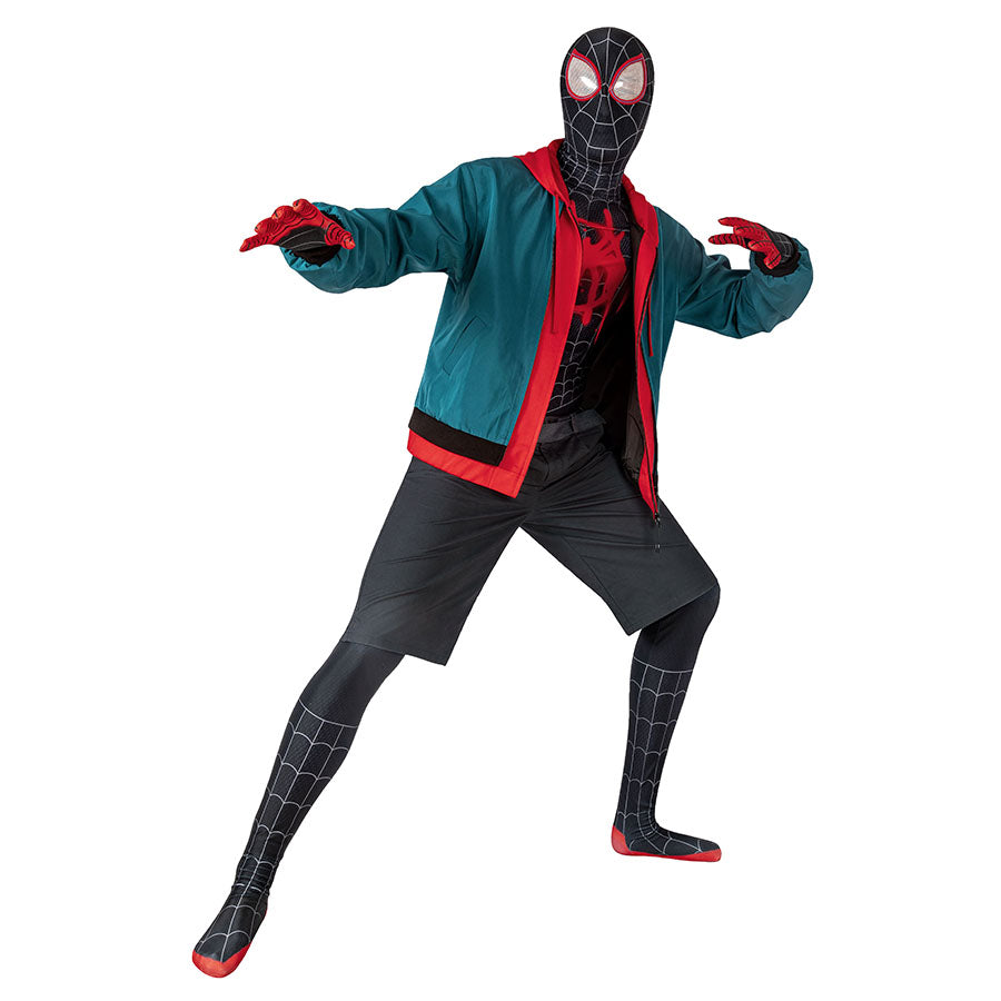 Spider-Man: Into the Spider-Verse Miles Morales Jumpsuit Cosplay Costume for Halloween