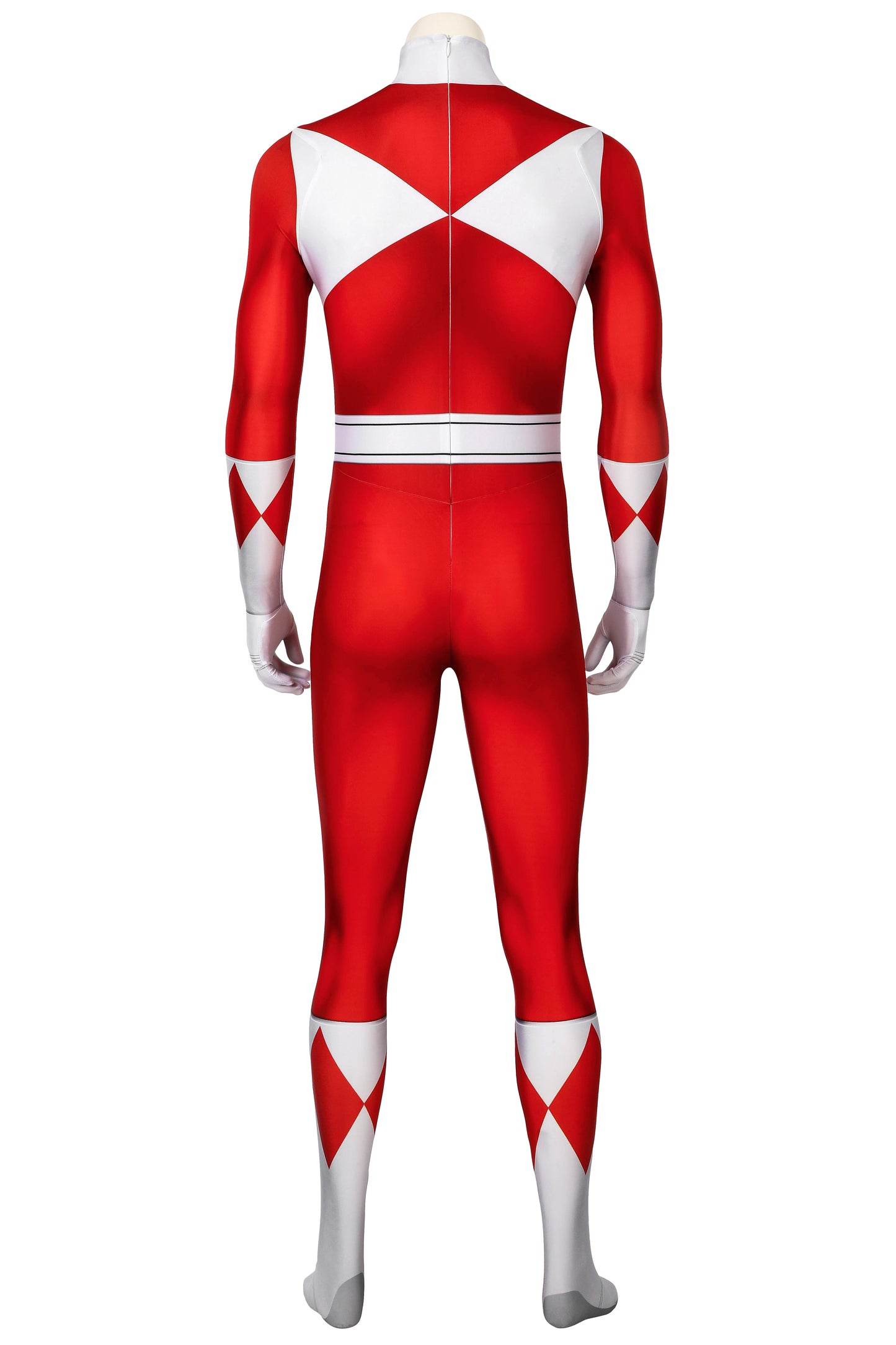 Mighty Morphin Power Rangers Red Ranger Jumpsuit Cosplay Costume for Halloween