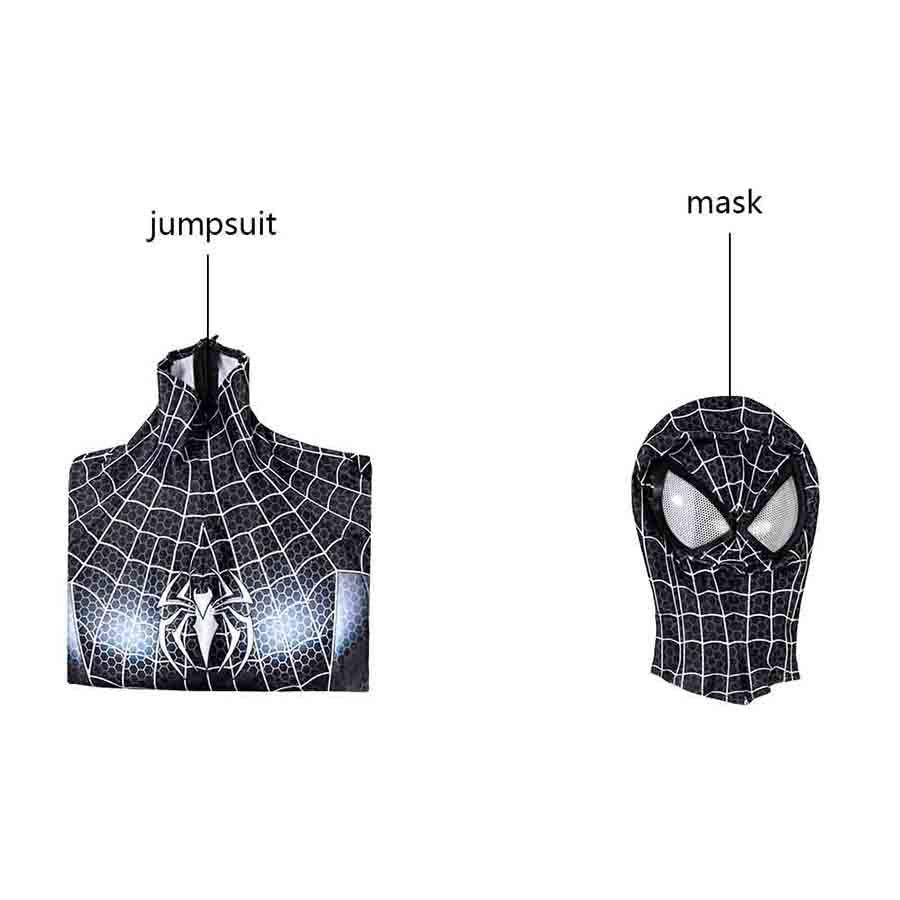 Spider-Man Girl Black Jumpsuit Cosplay Costume for Halloween