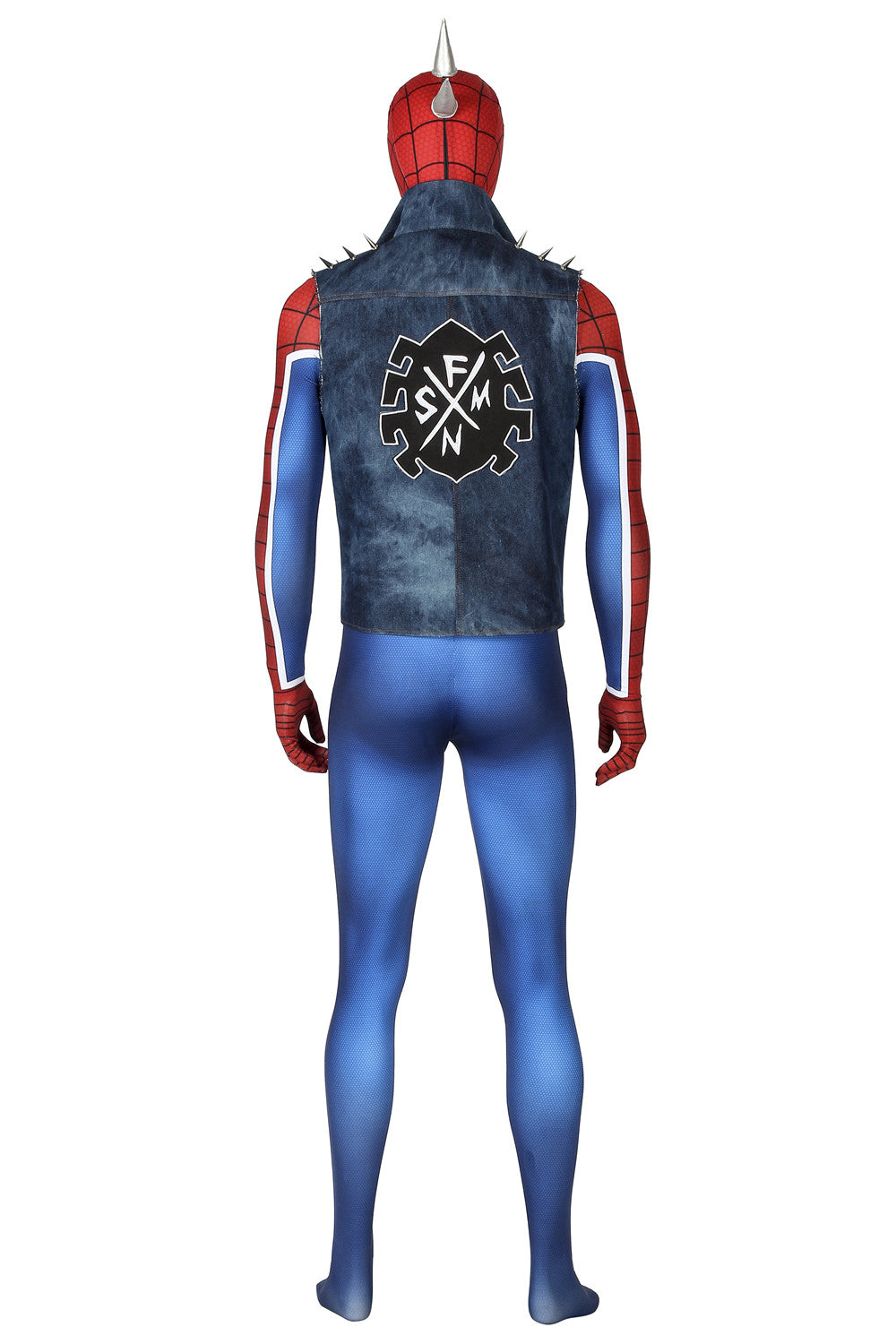 Spider-Man PS4 Spider-Punk Jumpsuit Cosplay Costume for Halloween