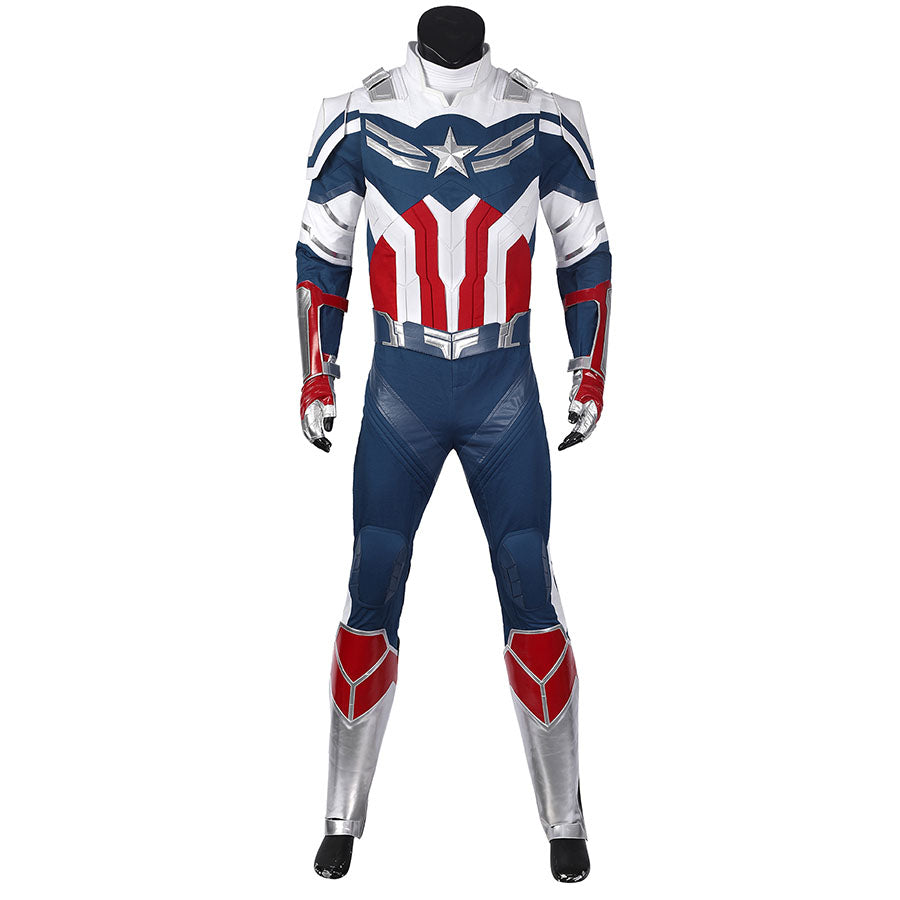 The Falcon and the Winter Soldier Captain America Sam Wilson Jumpsuit Cosplay Costume Outfit for Halloween