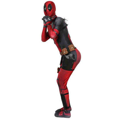 Deadpool Jumpsuit Cosplay Costume Full Set for Halloween