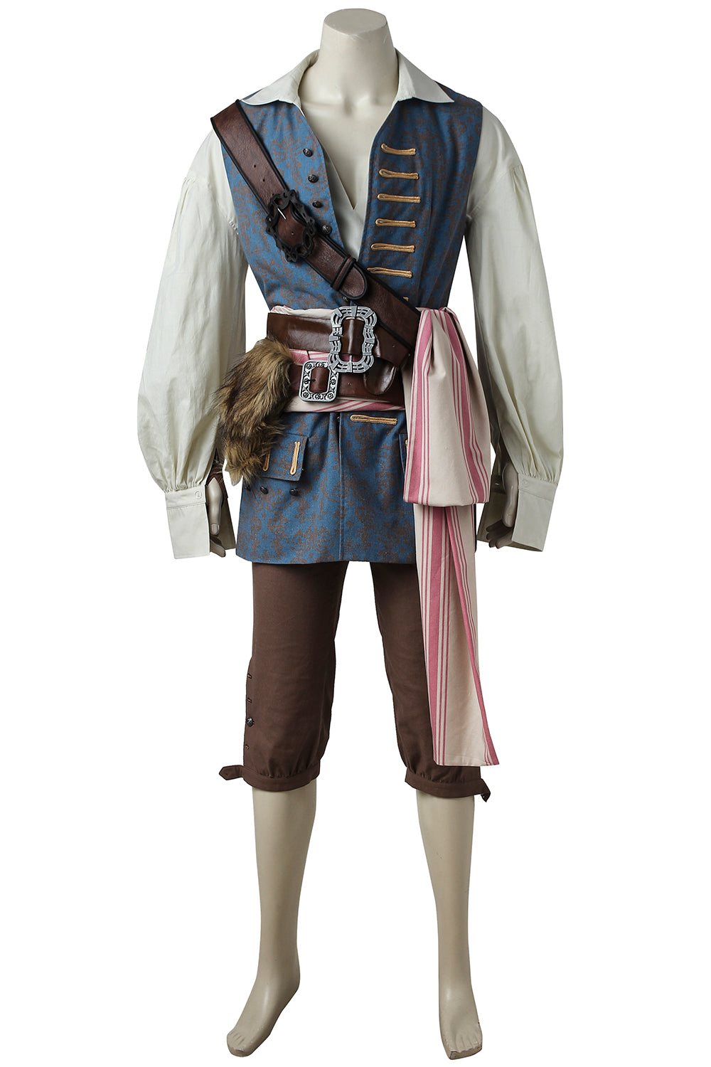 Pirates of the Caribbean 5: Dead Men Tell No Lies Captain Jack Sparrow Cosplay Costume Outfit for Halloween