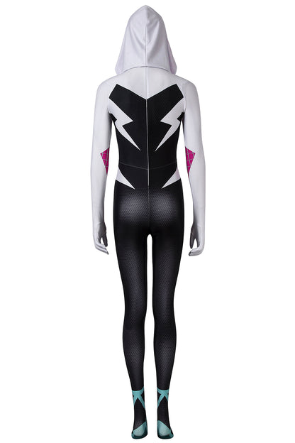 Spider-Man: Into the Spider-Verse Gwen Stacy Jumpsuit Cosplay Costume for Halloween