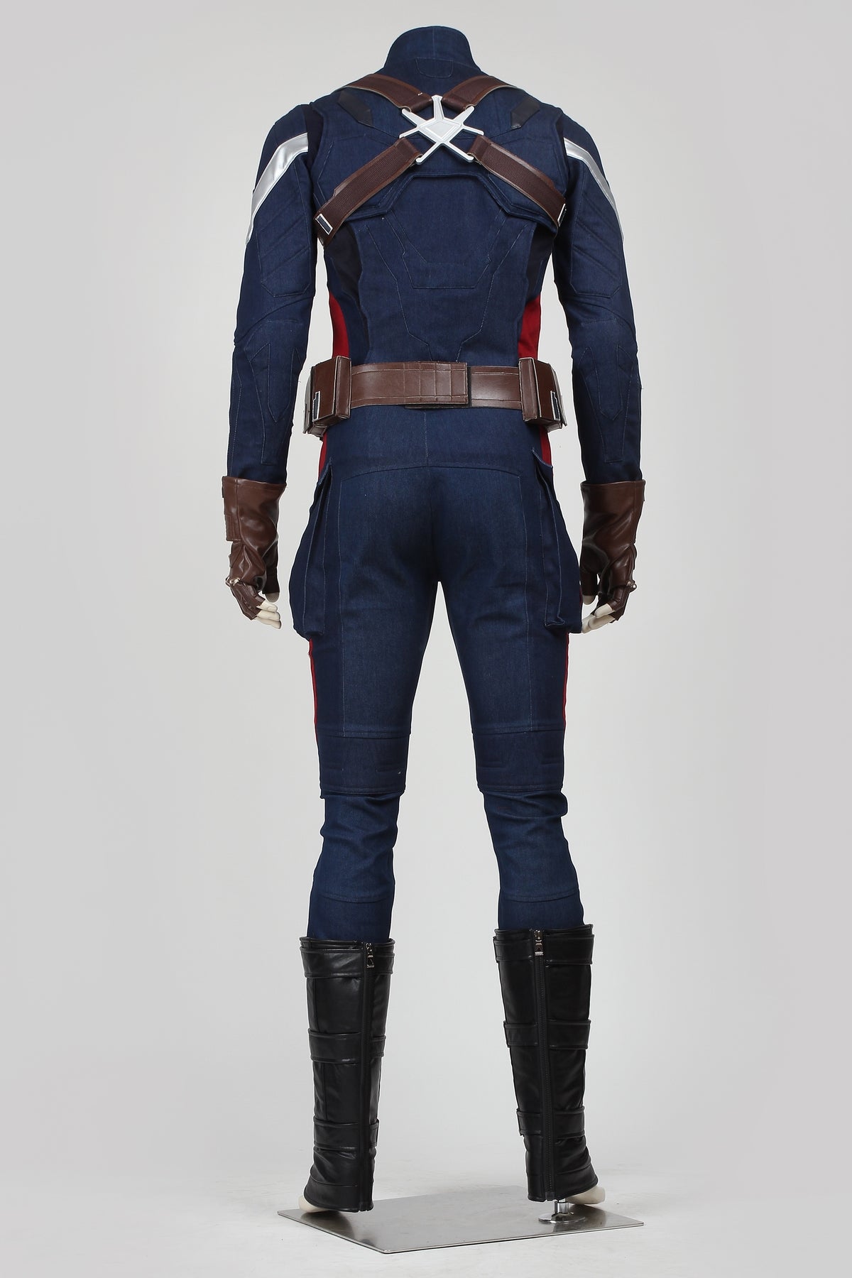 Captain America The Winter Soldier Steven Rogers Jumpsuit Cosplay Costume Full Set for Halloween