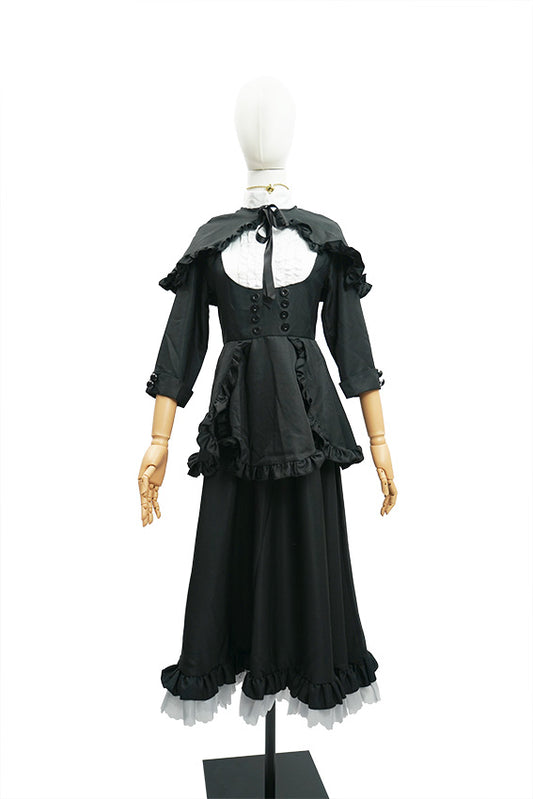 Akemi Homura Dress Black Gown Cosplay Costume