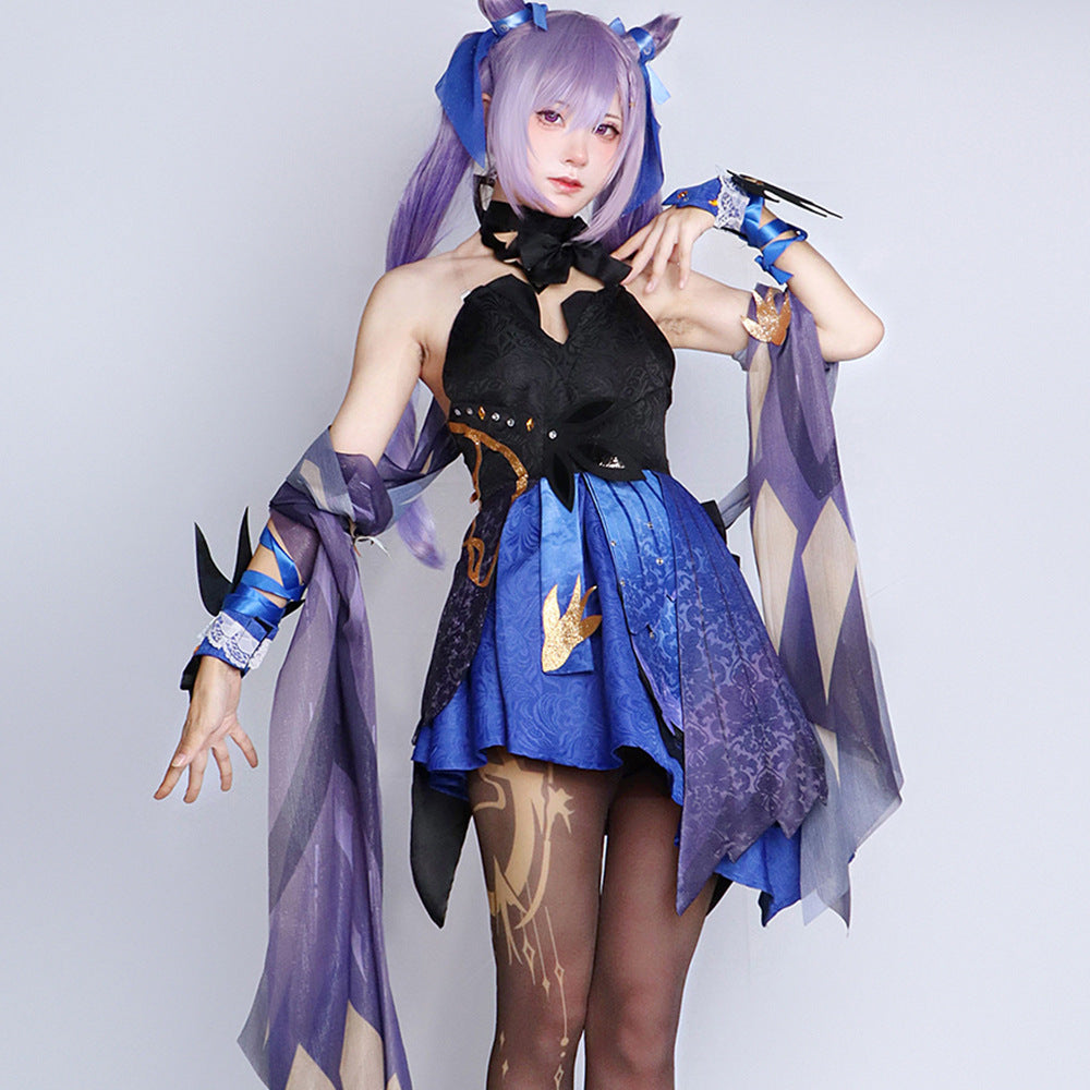 Genshin Impact Keqing Opulent Splendor Cosplay Costume Full Set