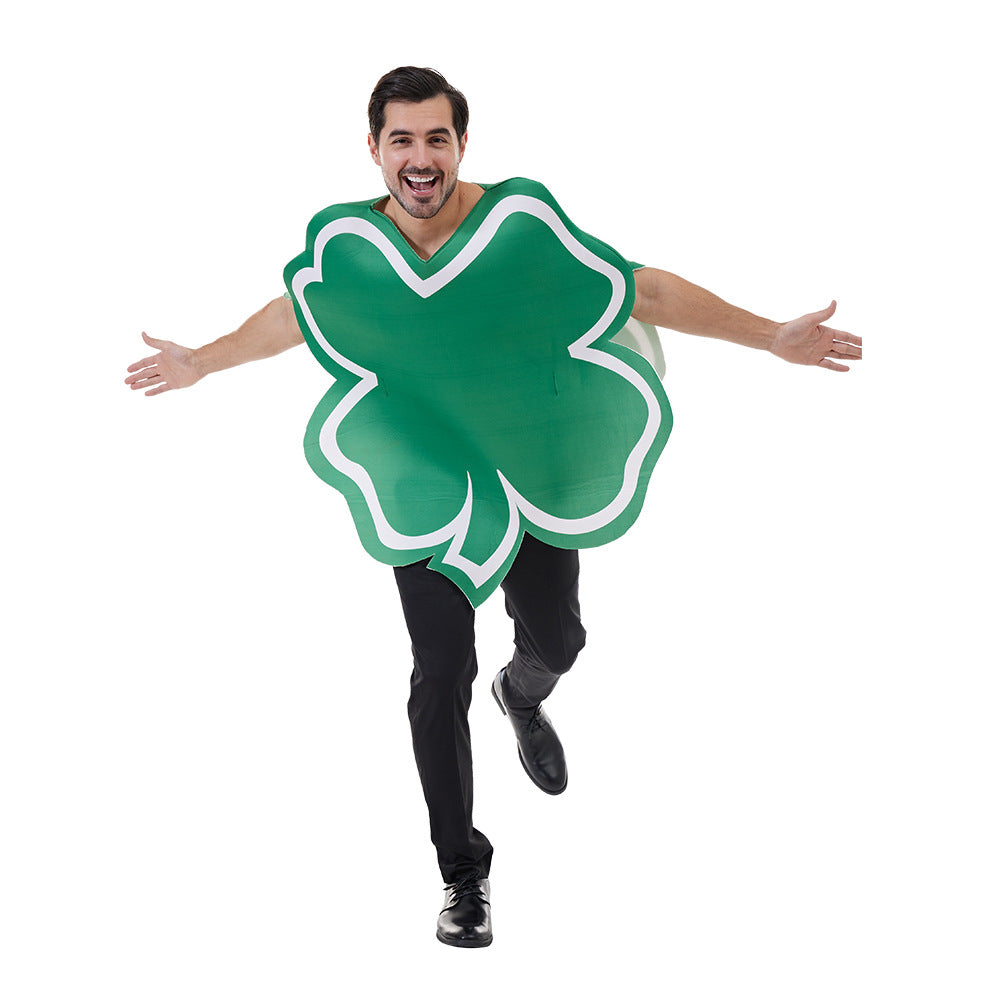 Ireland St. Patrick's Day Lucky Four-leaf Clover Cosplay Costume for Halloween