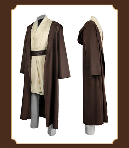 Star Wars: Episode II Attack of the Clones Obi-Wan Kenobi Cosplay Costume Full Set for Halloween