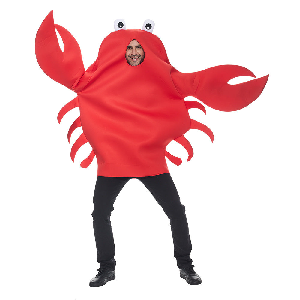 Marine Life Red Crab Cosplay Costume for Halloween Party Performances