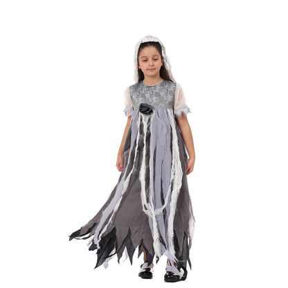 Halloween Children's Horror Ghost Bride Cosplay Costume