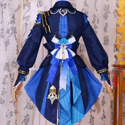 Genshin Impact Bamboo Rain Liyue Xingqiu Cosplay Costume Set