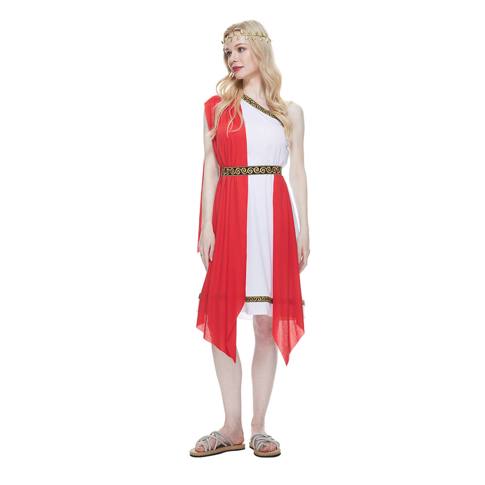 Ancient Greek Goddess Cosplay Costume for Halloween Bar Parties and Performances