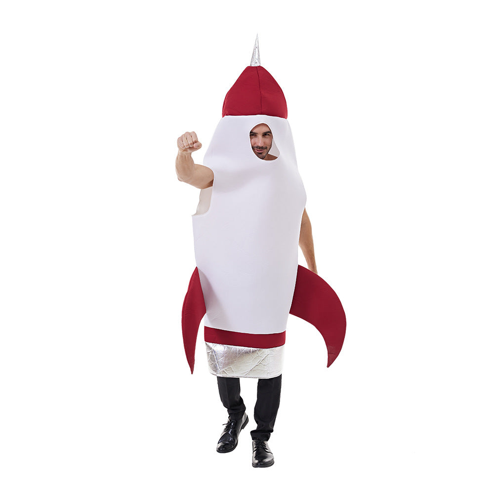 Adult Rocket Onesies Space Cosplay Costume for Halloween Party Performances