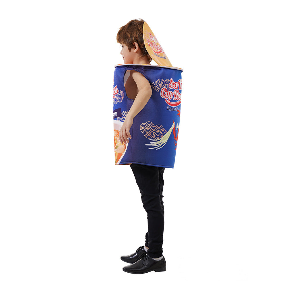 Halloween Seafood Cup Noodles Costume Jumpsuit for Kids