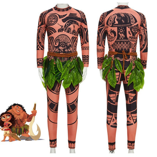 Moana Maui Cosplay Costume Suit for Halloween