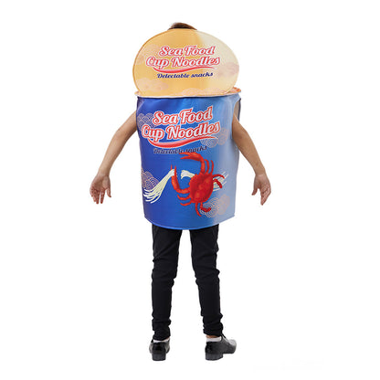 Halloween Seafood Cup Noodles Costume Jumpsuit for Kids