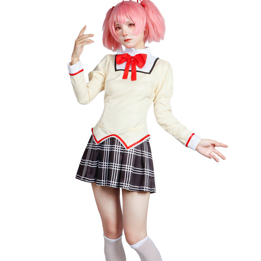 Puella Magi Madoka Magica Kaname Madoka Cosplay Costume Outfit for Halloween