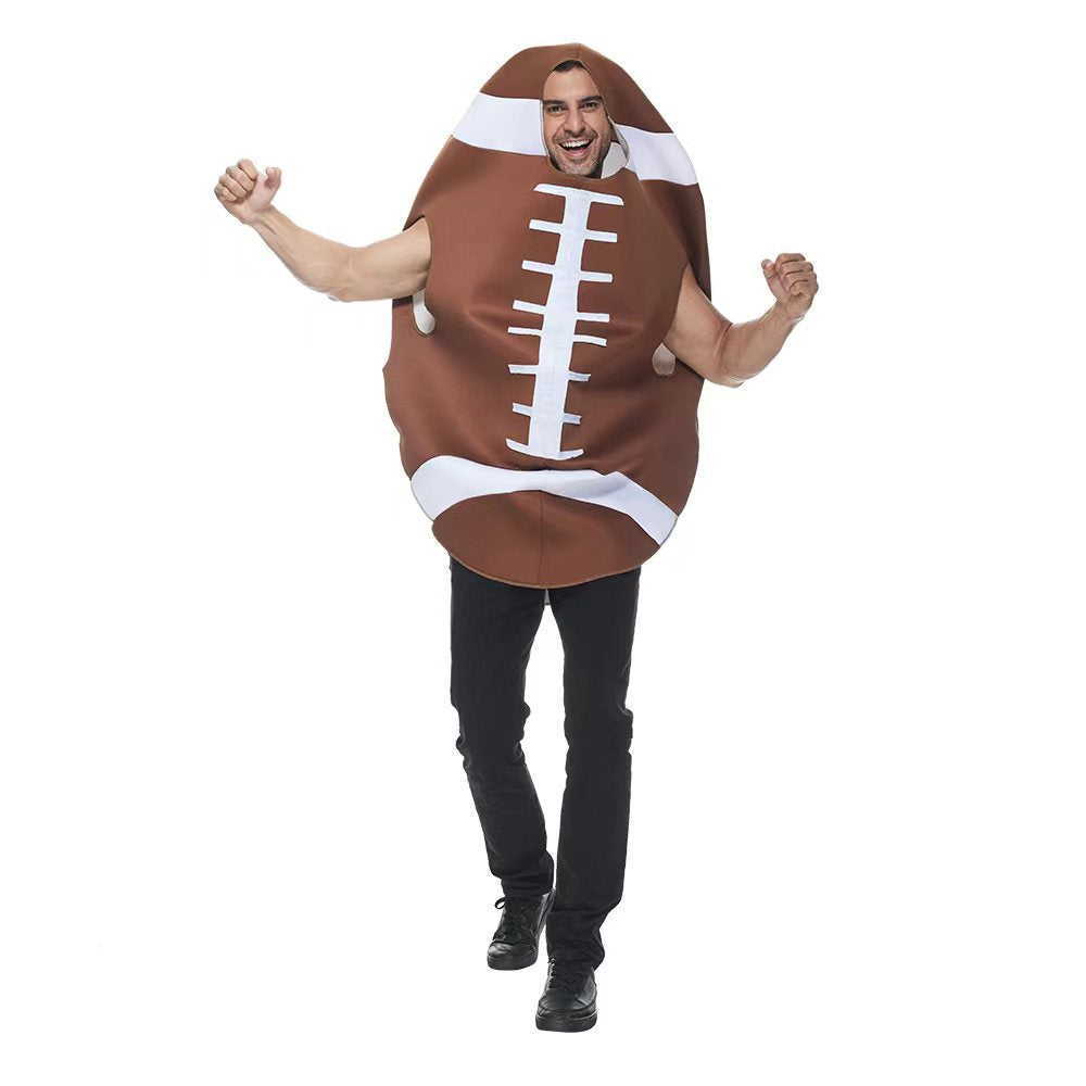 Funny Rugby Sports Equipment Cosplay Costume for Halloween Party Performances