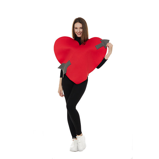 Cupid's Arrow Heart-shaped Cosplay Costume for Halloween Bar Party Performances