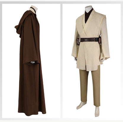 Star Wars: Episode III Revenge of the Sith Obi-Wan Kenobi Cosplay Costume Suit for Halloween