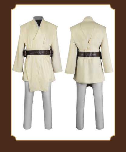 Star Wars: Episode II Attack of the Clones Obi-Wan Kenobi Cosplay Costume Full Set for Halloween