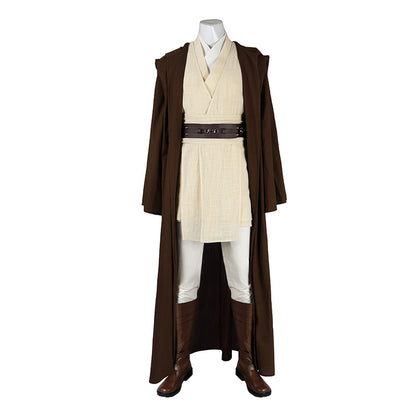 Star Wars: Episode II Attack of the Clones Obi-Wan Kenobi Cosplay Costume Full Set for Halloween