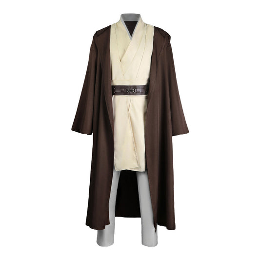 Star Wars: Episode II Attack of the Clones Obi-Wan Kenobi Cosplay Costume Full Set for Halloween