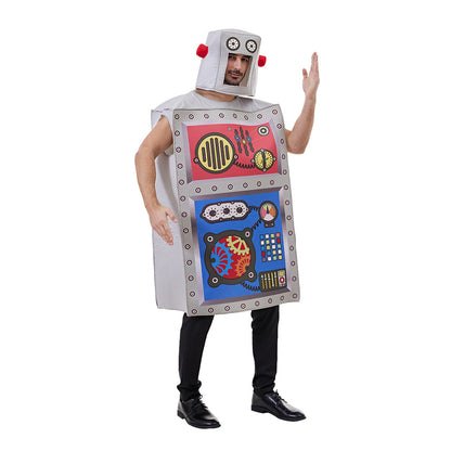 Adult Compound Sponge Robot Cosplay Costume for Halloween Party Performances