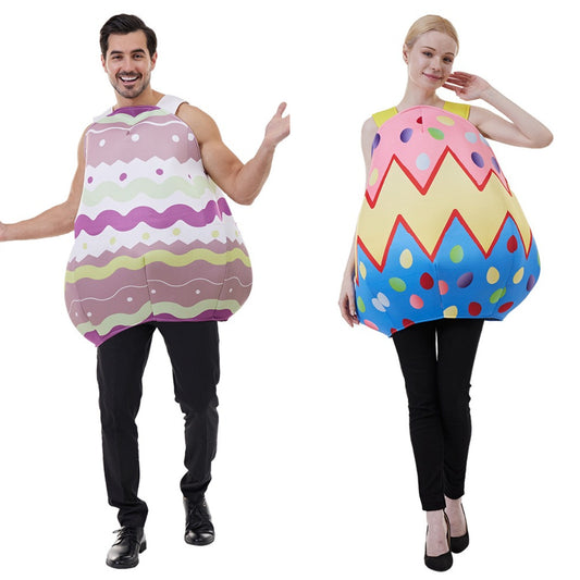 Adult Colorful Easter Egg Cosplay Costume for Halloween Bar Stage Performances