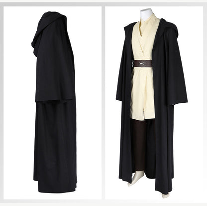 Star Wars: Episode The Phantom Menace Qui-Gon Jinn Cosplay Costume Full Set for Halloween