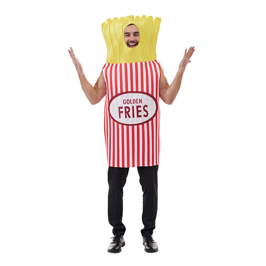 Adults French Fries Cosplay Costume for Halloween Bar Party Performances