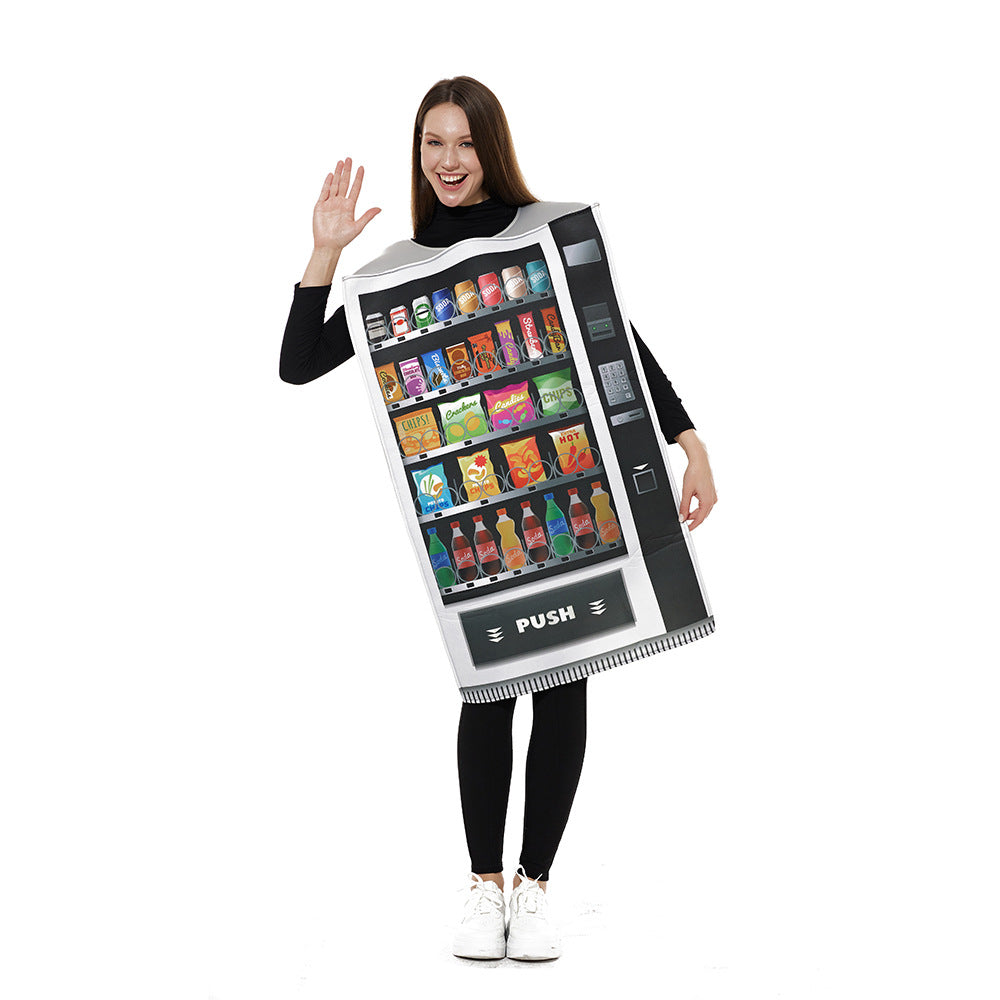 Funny Super Vending Machine Cosplay Costume for Halloween Stage Performances