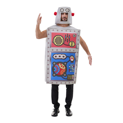 Adult Compound Sponge Robot Cosplay Costume for Halloween Party Performances