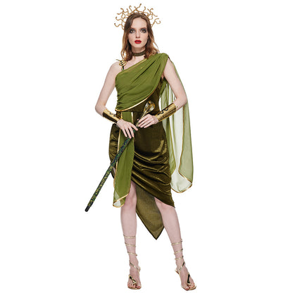 Adult Medusa Cosplay Costume Outfit for Halloween Bar Parties and Performances