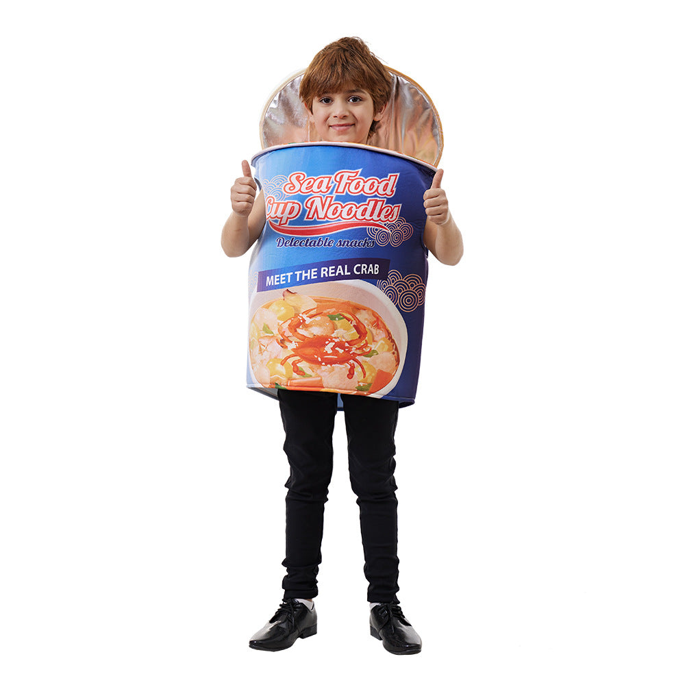 Halloween Seafood Cup Noodles Costume Jumpsuit for Kids