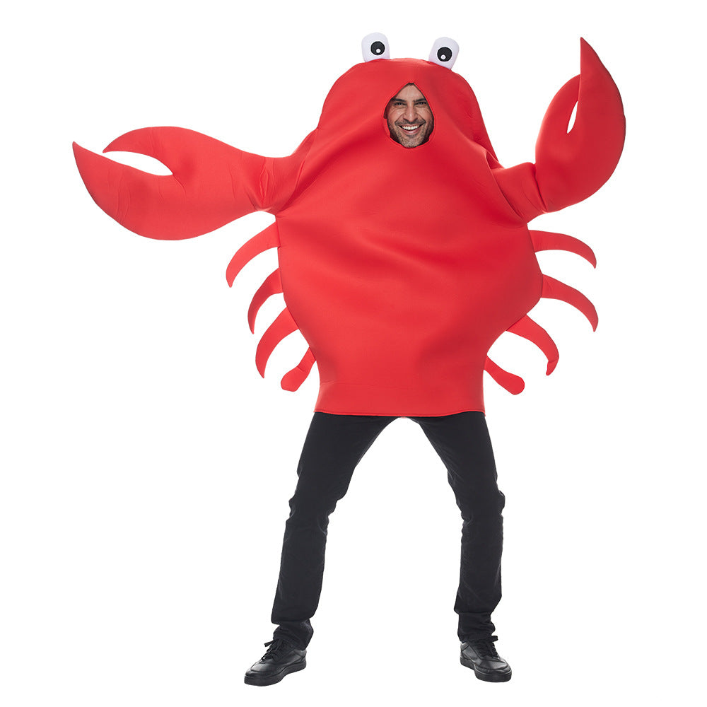 Marine Life Red Crab Cosplay Costume for Halloween Party Performances