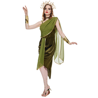 Adult Medusa Cosplay Costume Outfit for Halloween Bar Parties and Performances