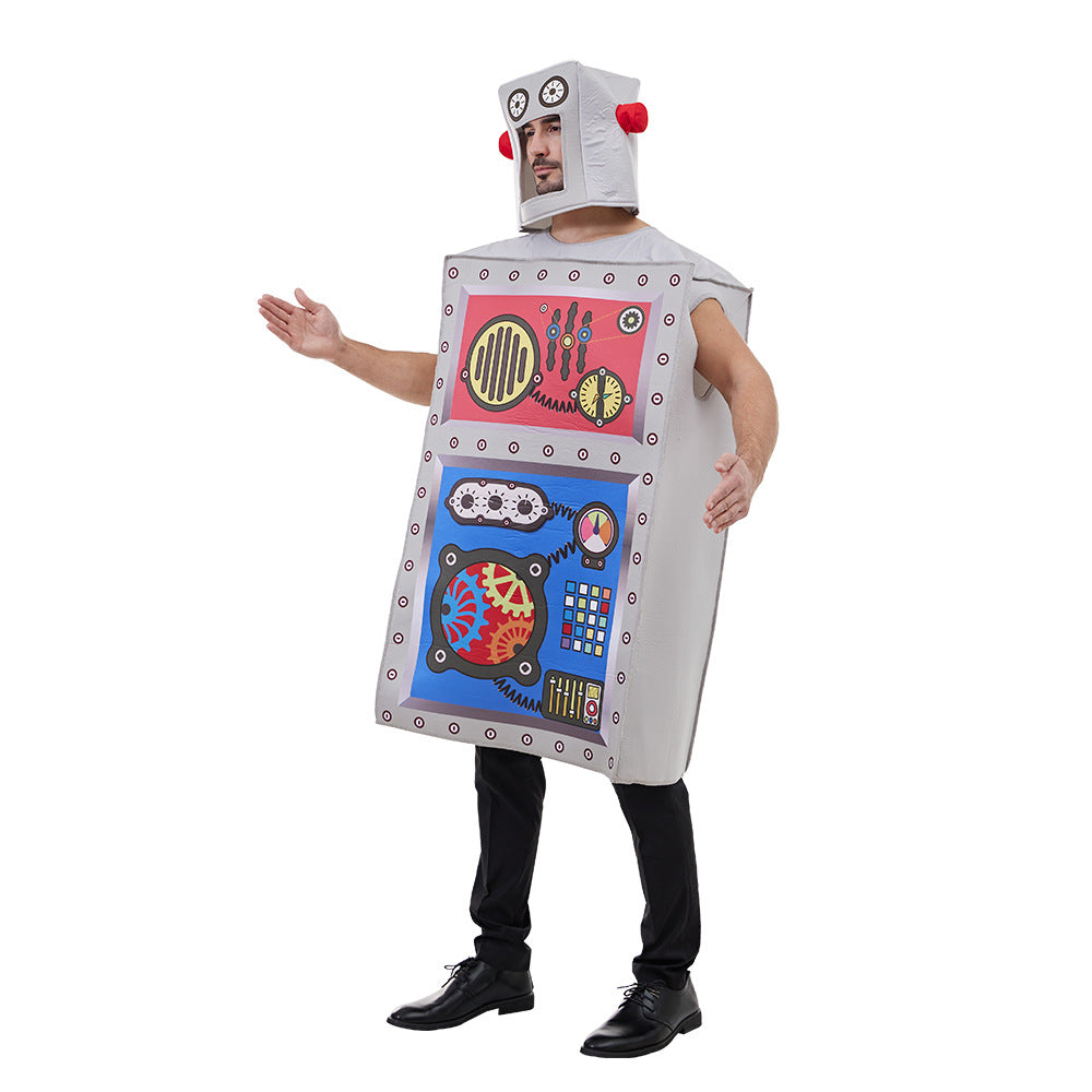 Adult Compound Sponge Robot Cosplay Costume for Halloween Party Performances