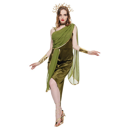 Adult Medusa Cosplay Costume Outfit for Halloween Bar Parties and Performances