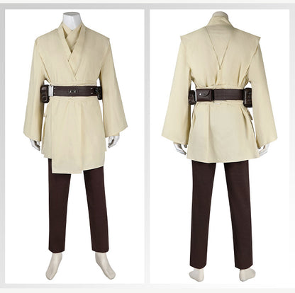 Star Wars: Episode The Phantom Menace Qui-Gon Jinn Cosplay Costume Full Set for Halloween