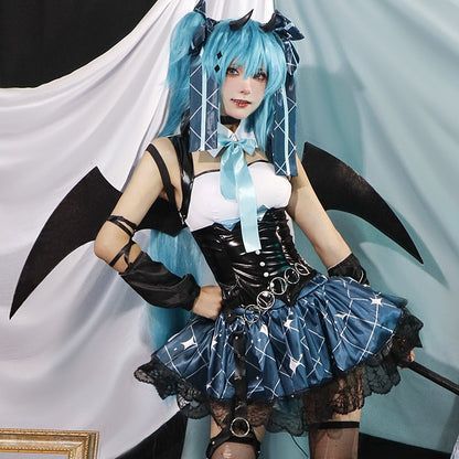 Rascal the Raccoon Collaboration Villains Hatsune Miku Little Devil Cosplay Costume Suit for Halloween