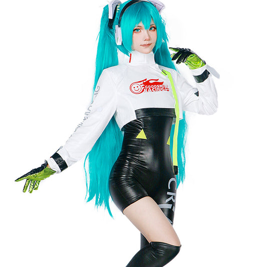 Racing Miku 2022 Hatsune Miku Racing Dress Bodysuit Cosplay Costume Outfit for Halloween