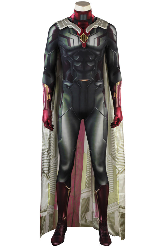 Avengers 3: Infinity War Vision Jumpsuit Cosplay Costume for Halloween